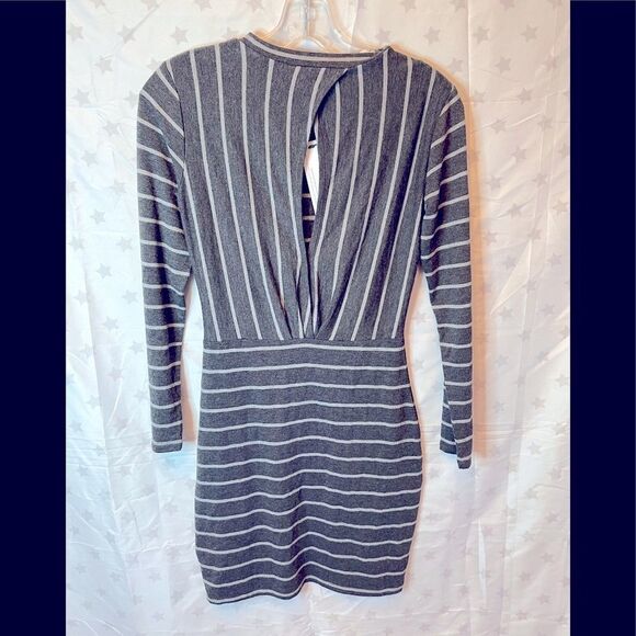 Cupcakes and Cashmere Malbec striped jersey dress in grey - New with tags - Picture 3 of 4
